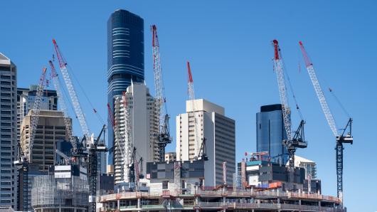 the skyline of Brisbane, Australia