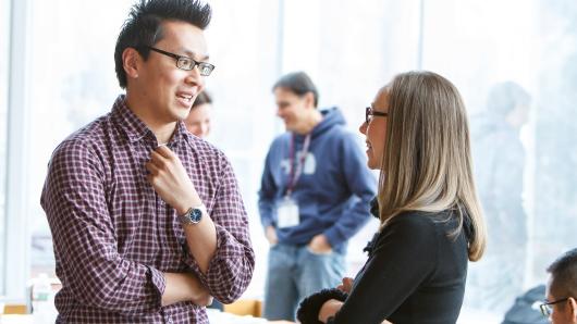 Participants talking