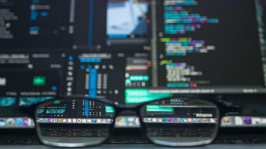 Glasses and computer screen