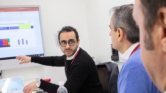 Man at computer screen